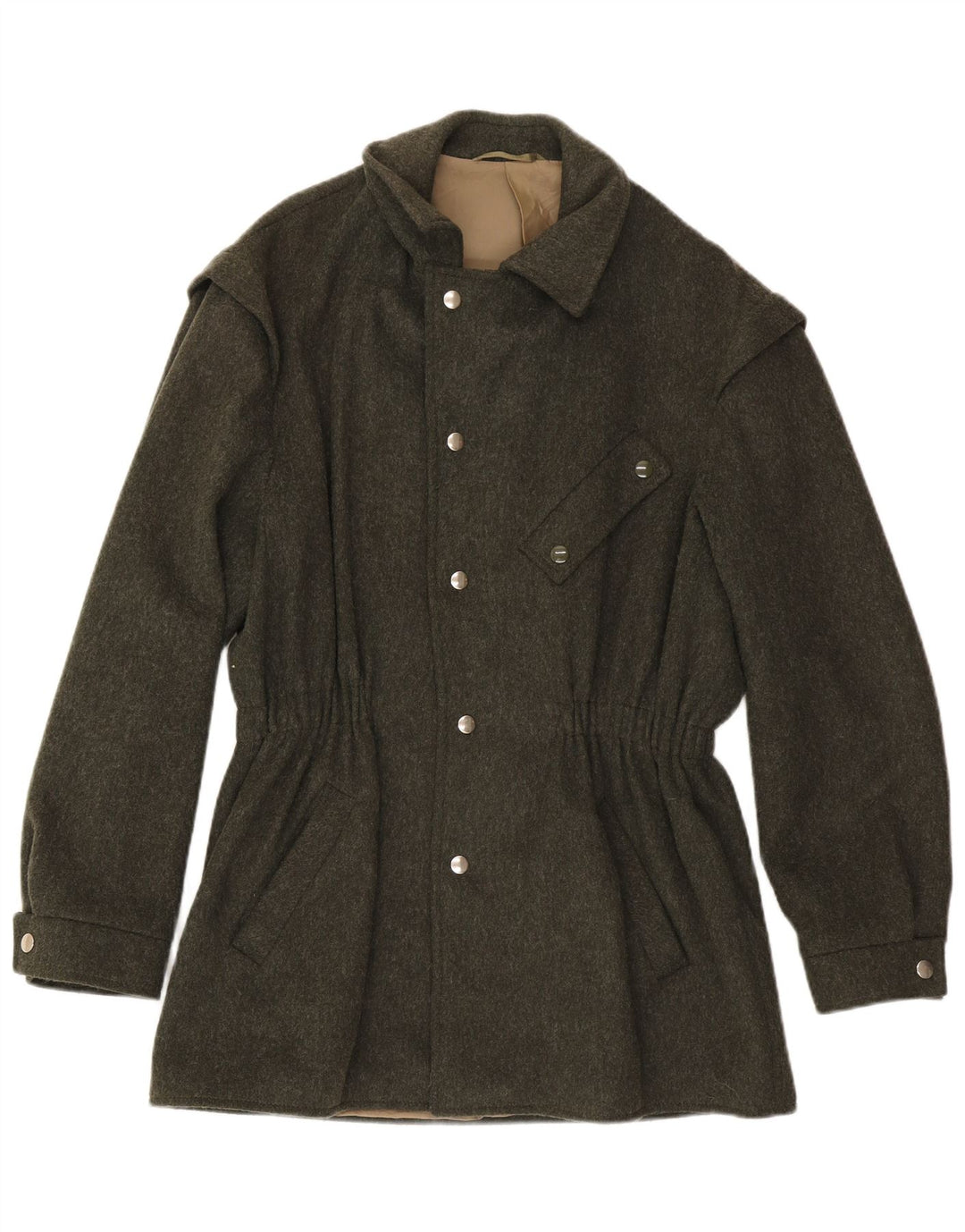 Sobretudo feminino vintage IT 50 XL cáqui