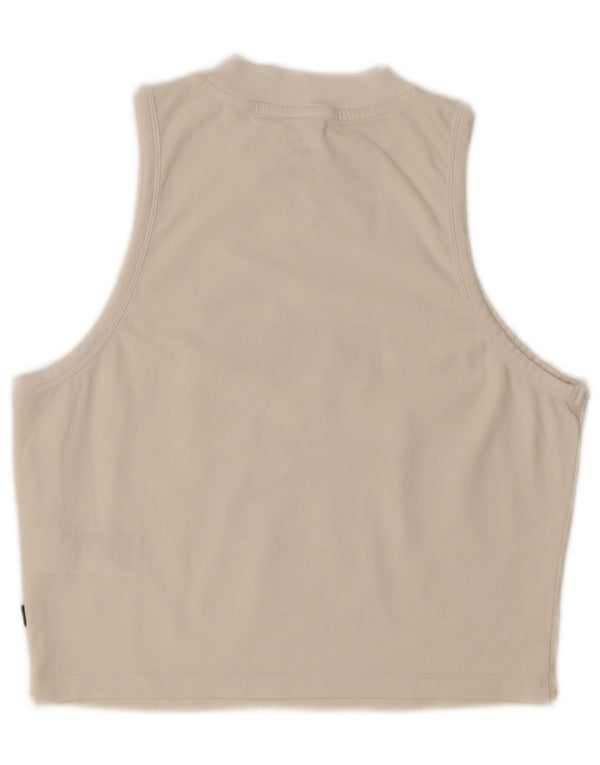 Puma Womens Crop Graphic Vest Top UK 14 Grande Off White Algodão