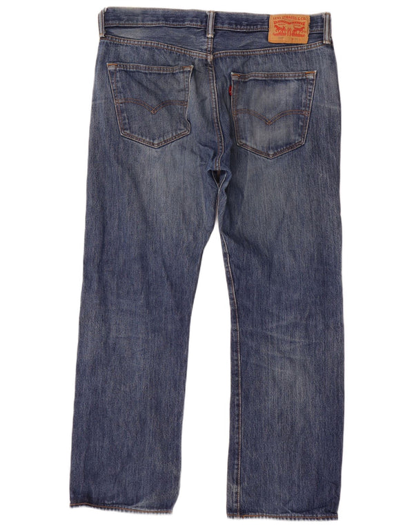 Levi's Masculino 501 Straight Jeans W36 L30 Azul Marinho Algodão