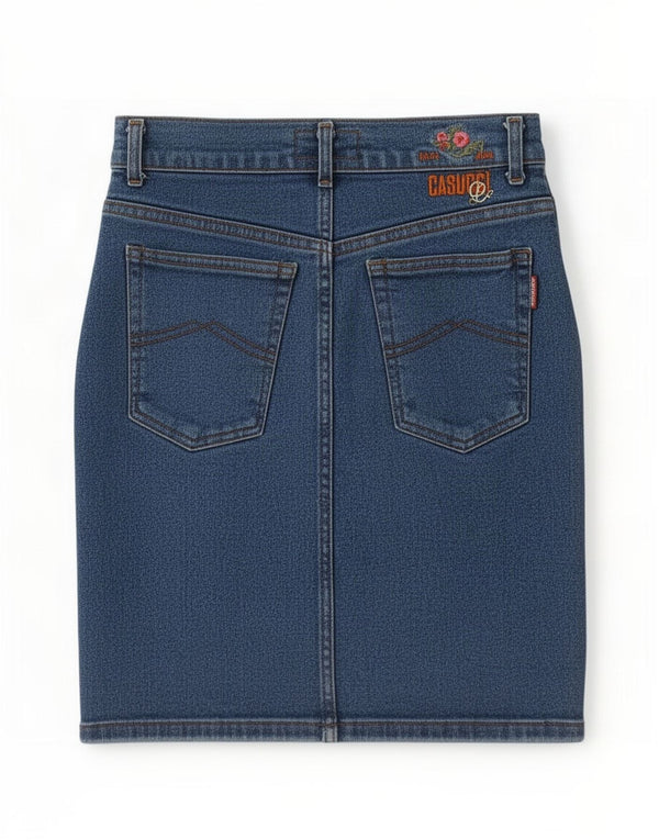 Saia jeans feminina Casucci IT 48 XL W28 azul