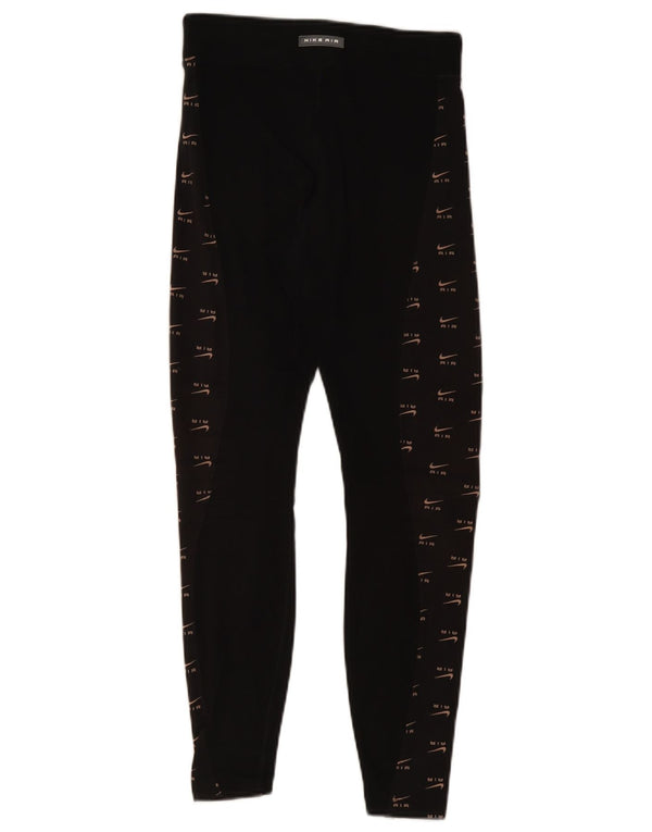 Nike Womens Graphic Leggings UK 10 Small  Black