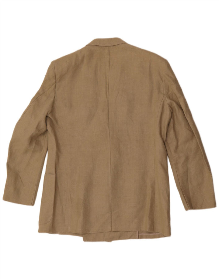 Jaqueta blazer masculina High Sky com peito duplo Reino Unido 38 bege médio