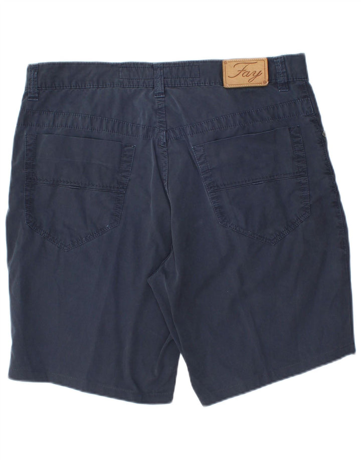Shorts casuais masculinos Fay W36 grande algodão azul marinho