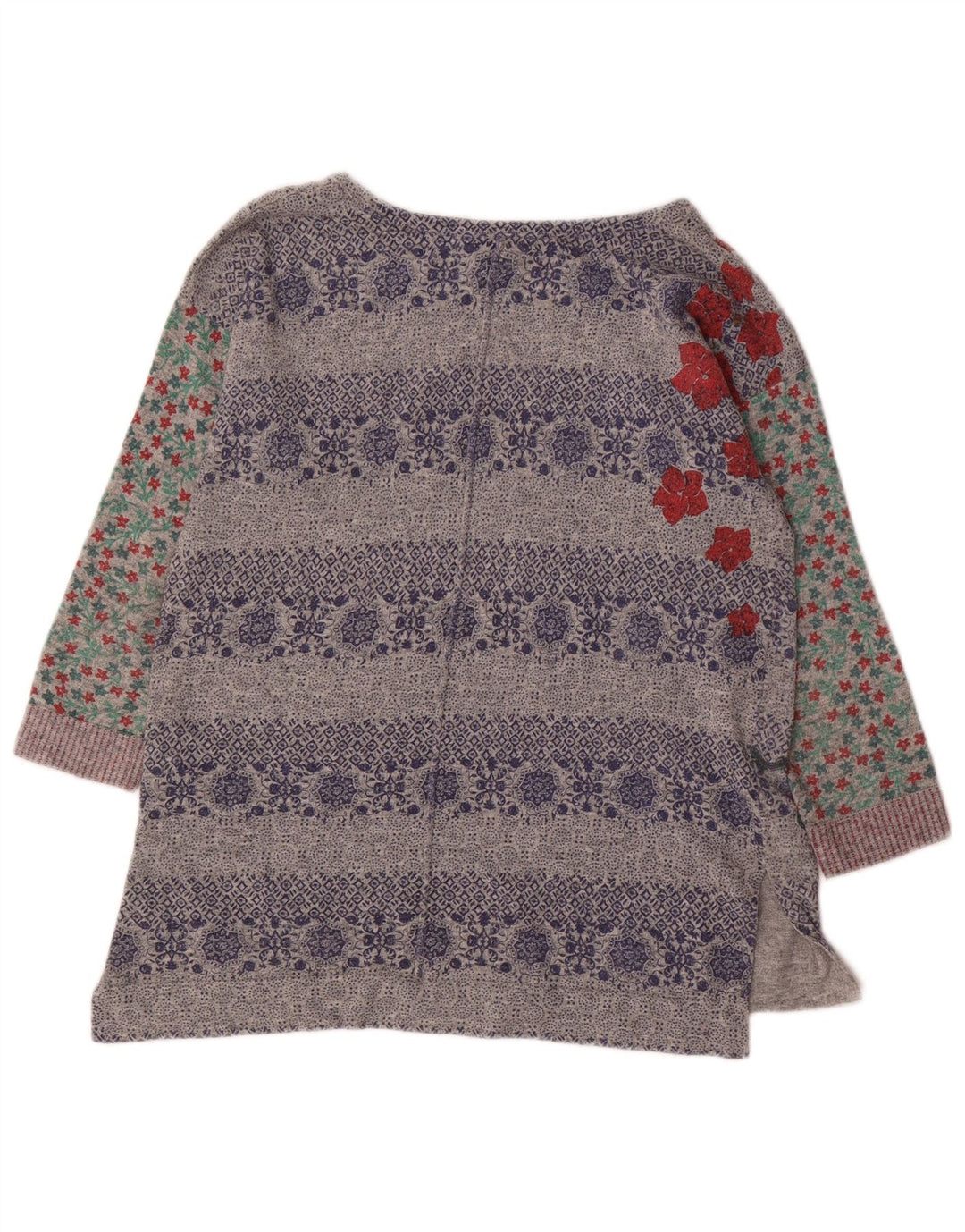 WHITE STUFF Suéter feminino com gola canoa e gola redonda Reino Unido 10 pequeno cinza