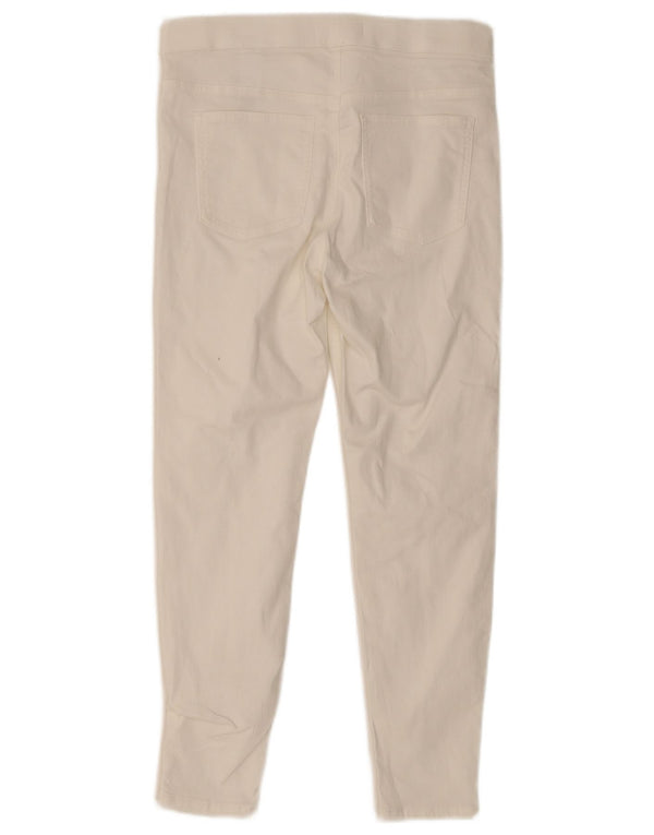 Calça casual feminina Marks & Spencer UK 12 médio W30 L25 branca