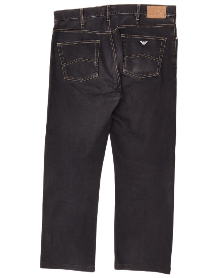Calça jeans reta masculina Armani W38 L29 algodão azul marinho