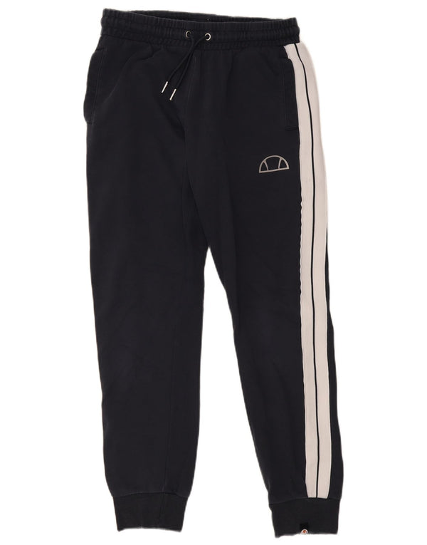 Calça de treino masculina Ellesse Joggers médio azul marinho algodão colorblock