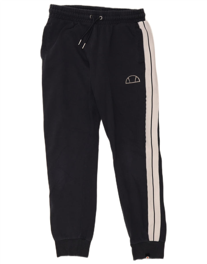 Calça de treino masculina Ellesse Joggers médio azul marinho algodão colorblock