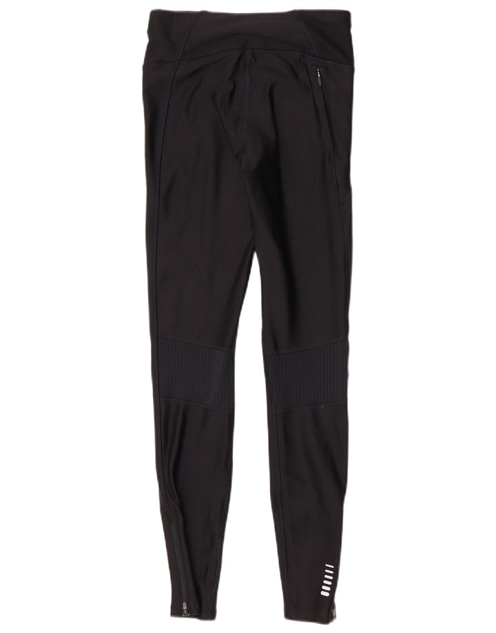 Leggings de compressão femininas Under Armour UK 10 esportes pequenos de poliéster preto