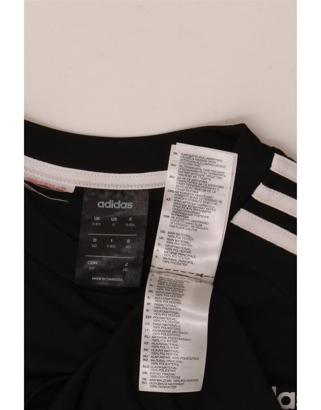 Camiseta Adidas Boys Climalite Top 9-10 Anos Poliéster Preto