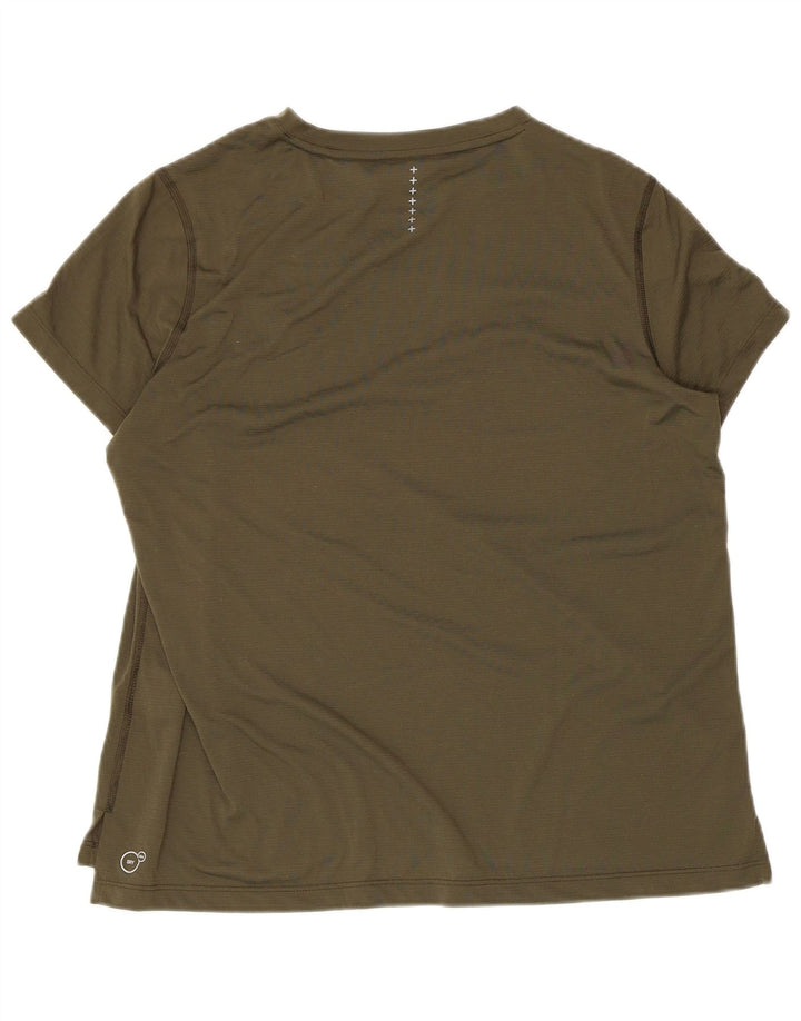 Camiseta feminina PUMA UK 16 grande poliéster cáqui