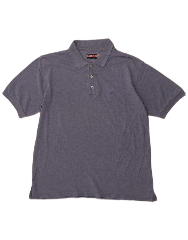 Camisa polo masculina INVICTA de algodão manchado azul marinho médio