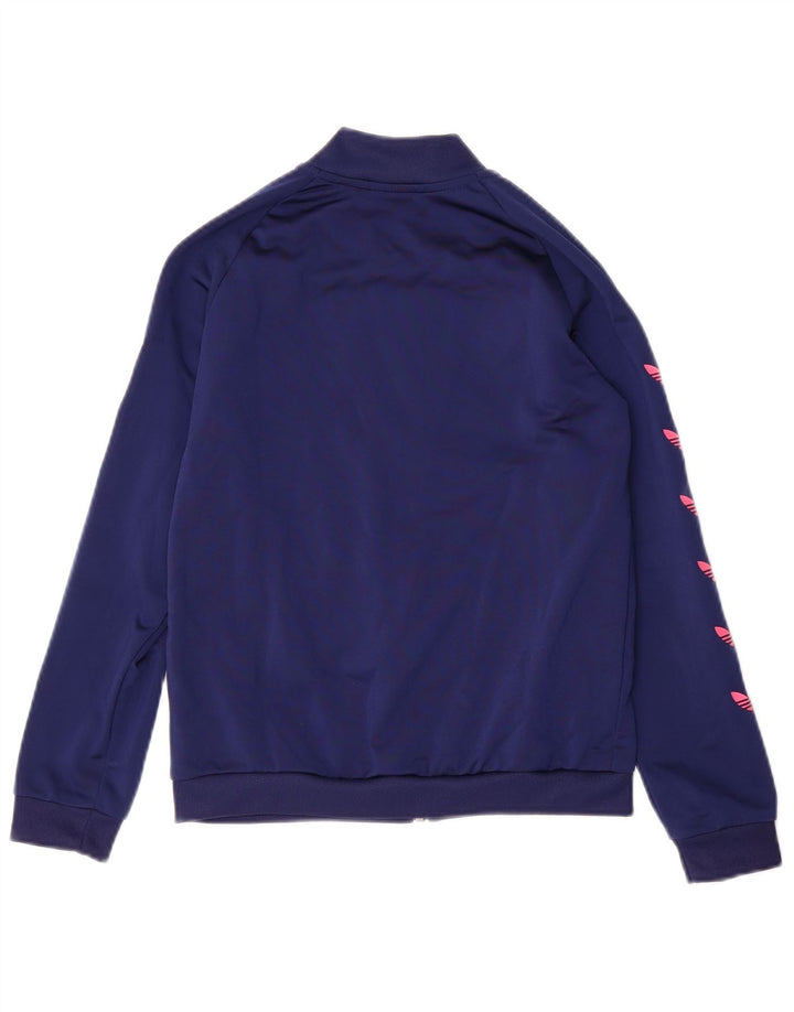 ADIDAS Meninas Prime Blue Graphic Tracksuit Top Jacket 9-10 Anos Azul Marinho