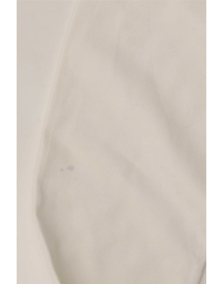 Suéter Lacoste feminino com capuz e zíper tamanho 40 algodão branco médio
