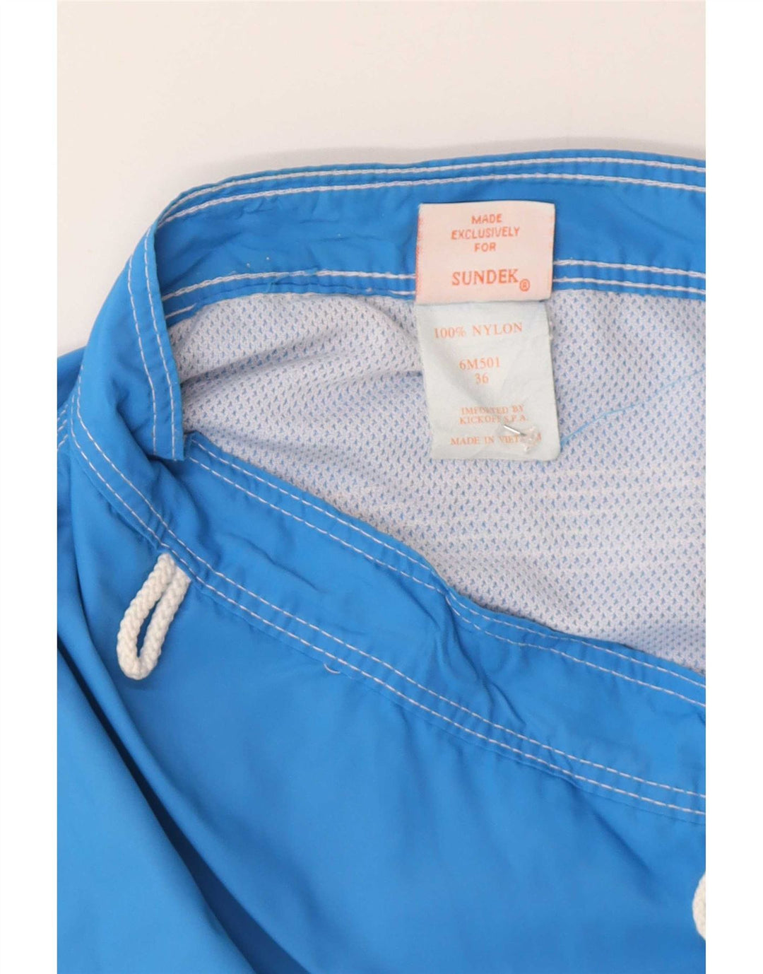 Sundek masculino regular shorts de natação grande azul colorblock nylon