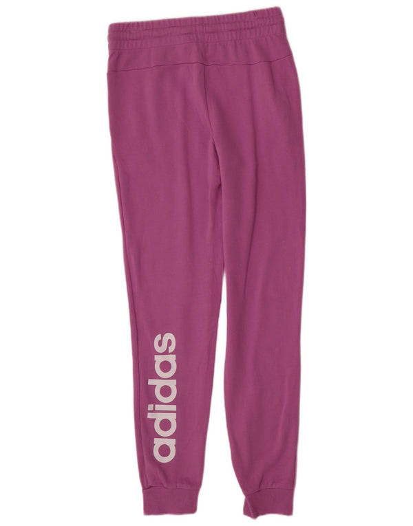 ADIDAS Womens Graphic Tracksuit Calças Joggers UK 8/10 Pequeno Roxo
