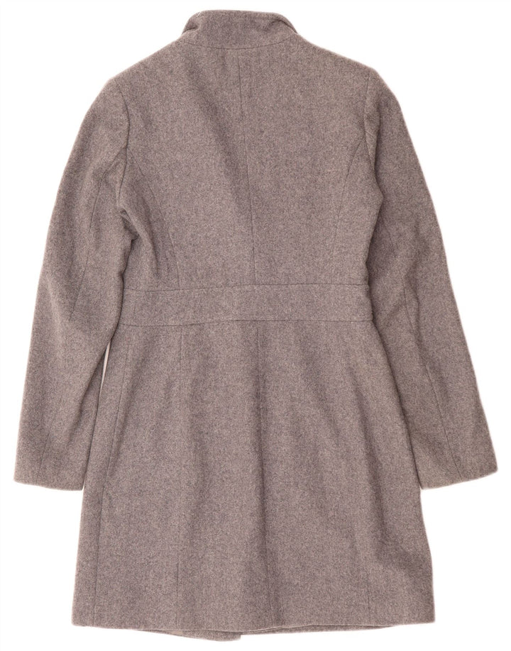 Sobretudo feminino Benetton UK 8 pequeno lã cinza