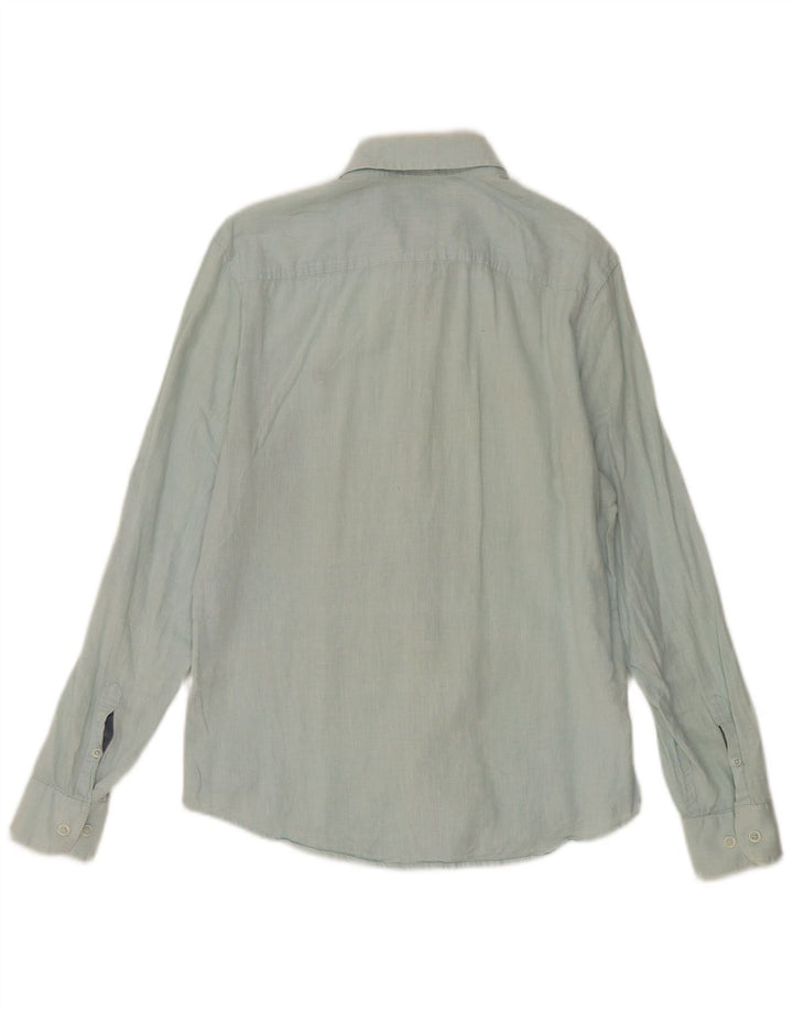 Camisa masculina Penguin Heritage Slim Fit pequena azul