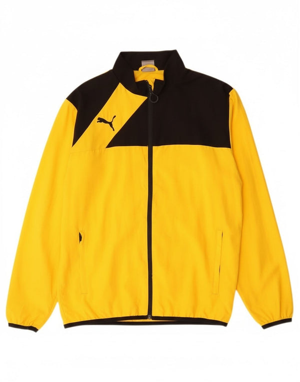 Puma Mens Tracksuit Top Jacket Médio Amarelo Colorblock Poliéster