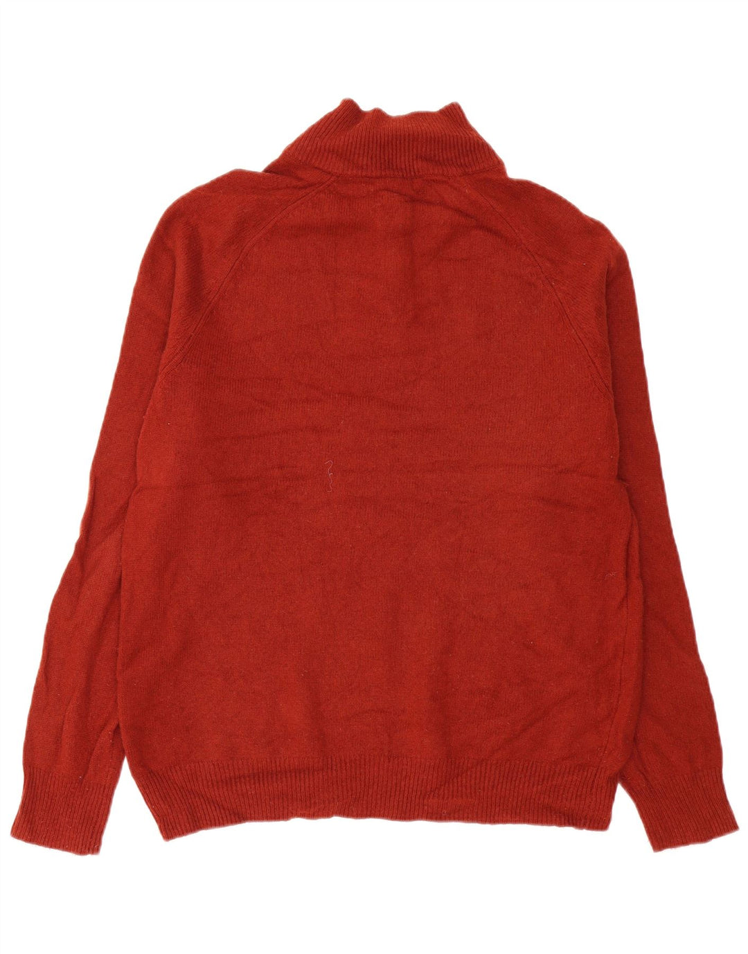 Suéter masculino John Lewis com zíper e gola XL em lã de cordeiro vermelha