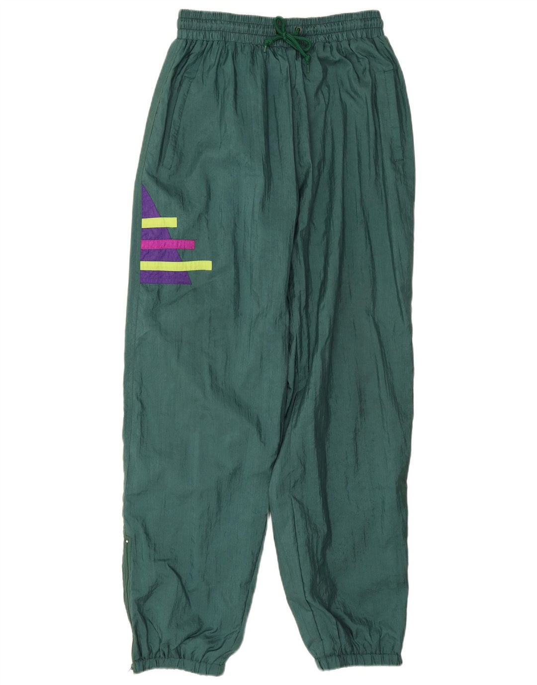 Calça de treino masculina vintage joggers grande poliamida geométrica verde