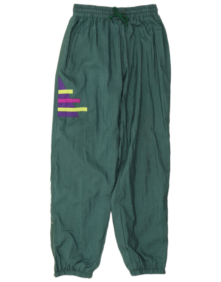 Calça de treino masculina vintage joggers grande poliamida geométrica verde