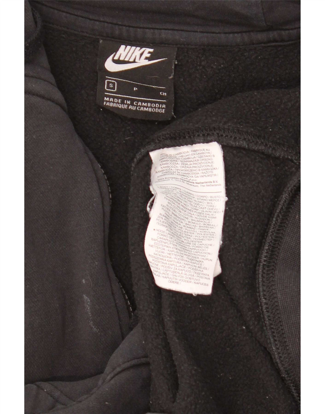 Suéter Nike Masculino Zip com Capuz Pequeno Algodão Preto