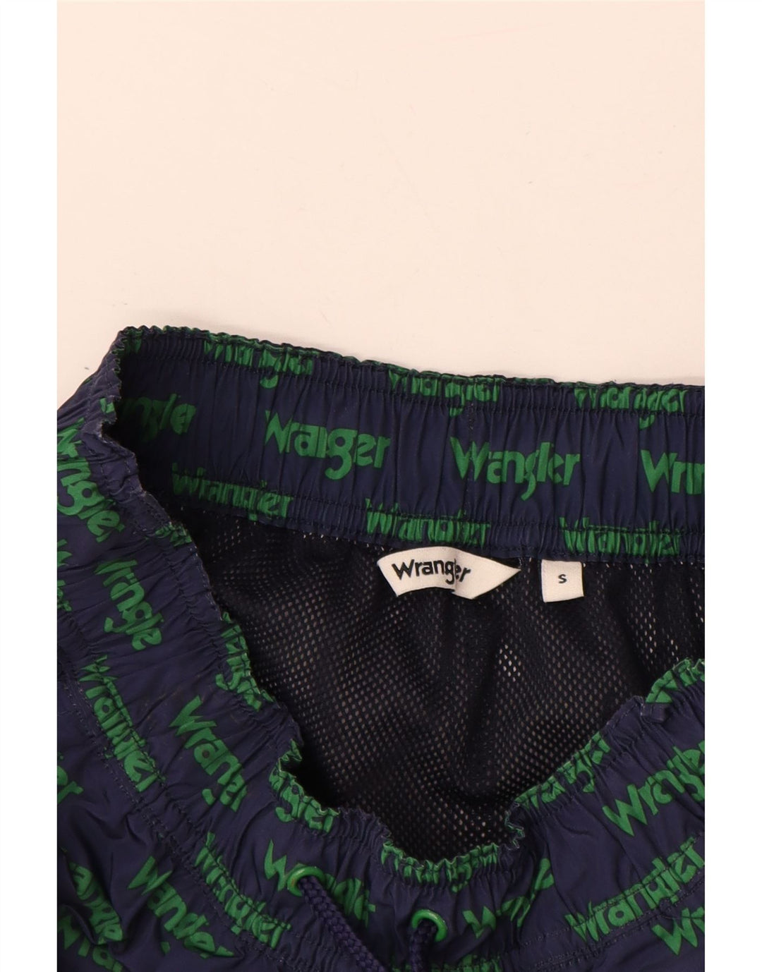Shorts de natação gráfico para meninos WRANGLER 9-10 anos pequeno azul marinho poliéster