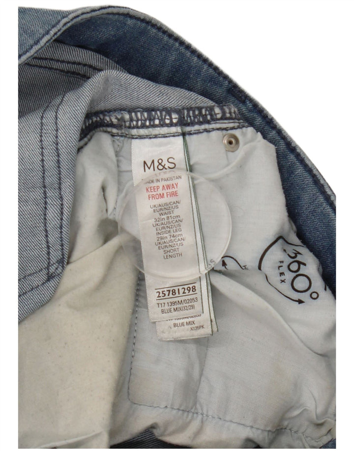 Jeans retos masculinos Marks & Spencer W32 L29 algodão azul