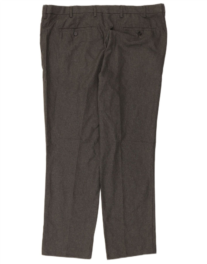 Calça Chino Masculina Slim Fit MARKS & SPENCER W40 L29 Poliéster Cinza
