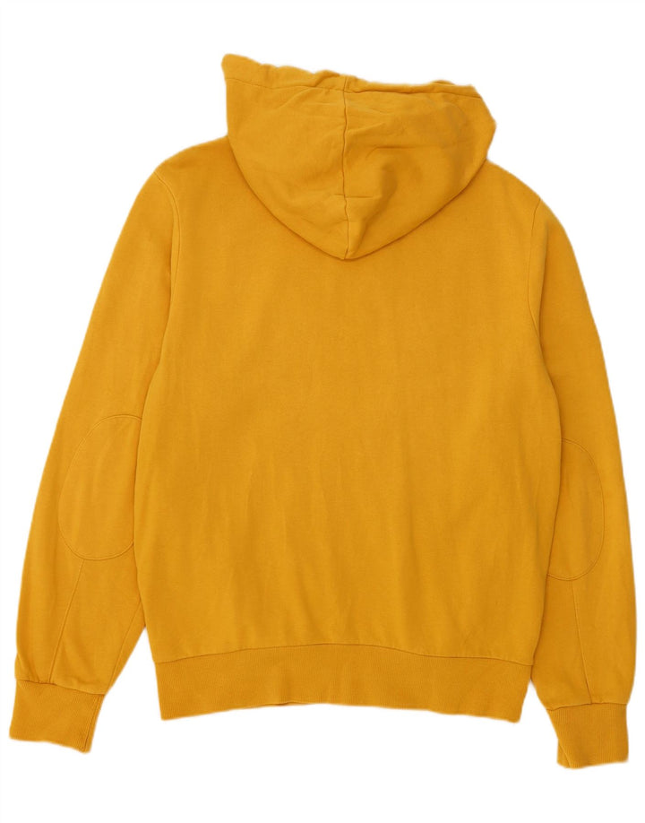 Sun68 Suéter masculino com capuz e zíper de algodão amarelo médio