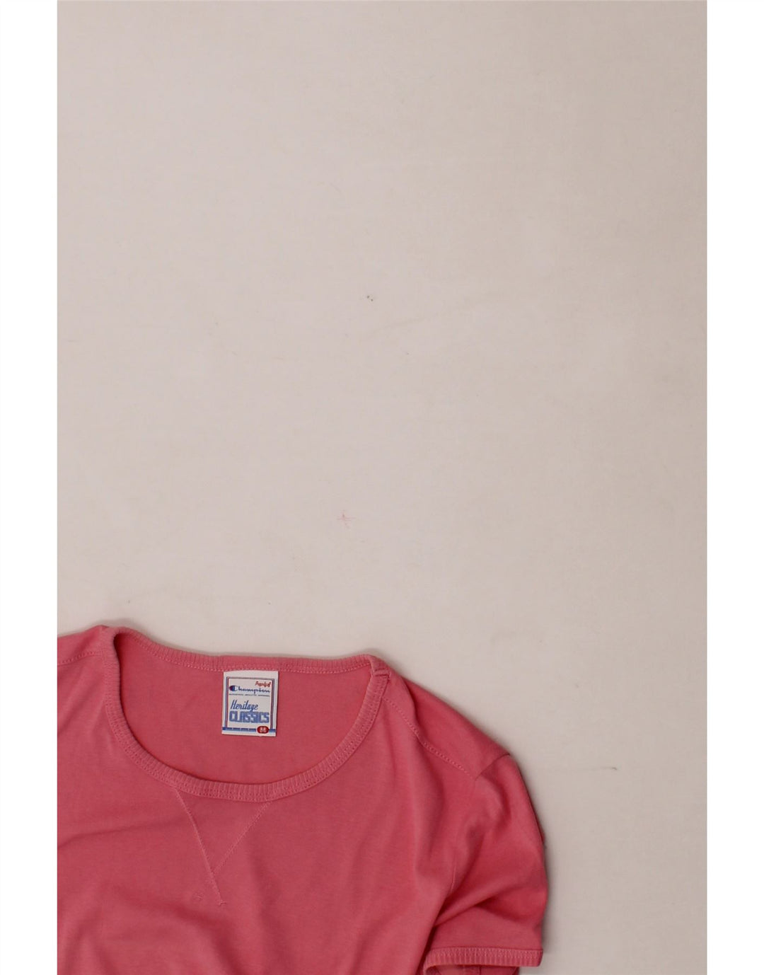 CHAMPION Womens T-Shirt Top UK 12 Medium Pink Cotton Vintage Champion and Second-Hand Champion from Messina Hembry 