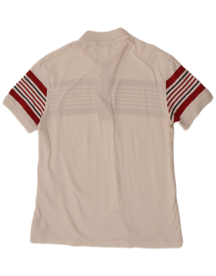Camisa polo masculina Gas XL algodão listrado branco