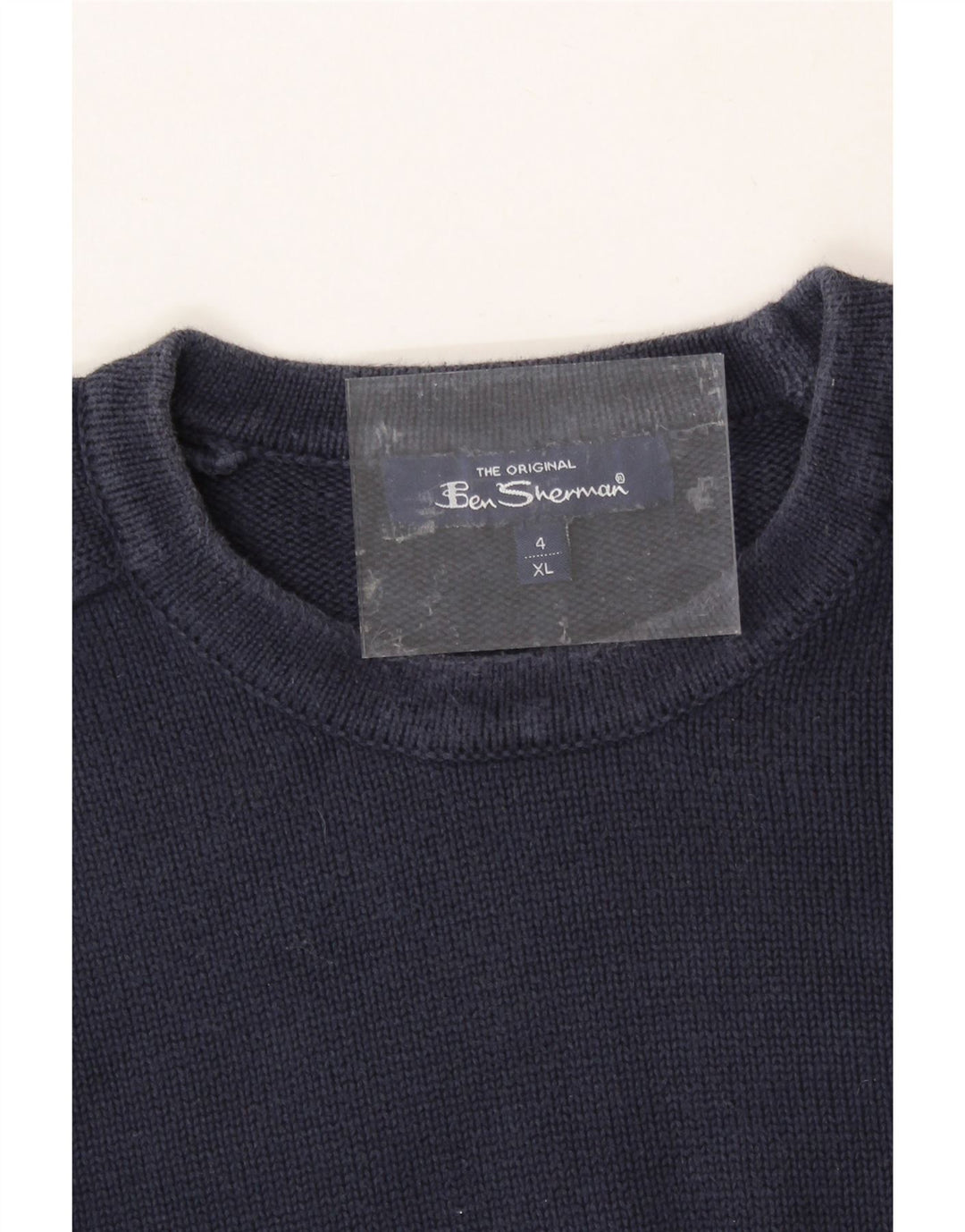 BEN SHERMAN Mens Crew Neck Jumper Sweater XL Navy Blue Cotton Vintage Ben Sherman and Second-Hand Ben Sherman from Messina Hembry 