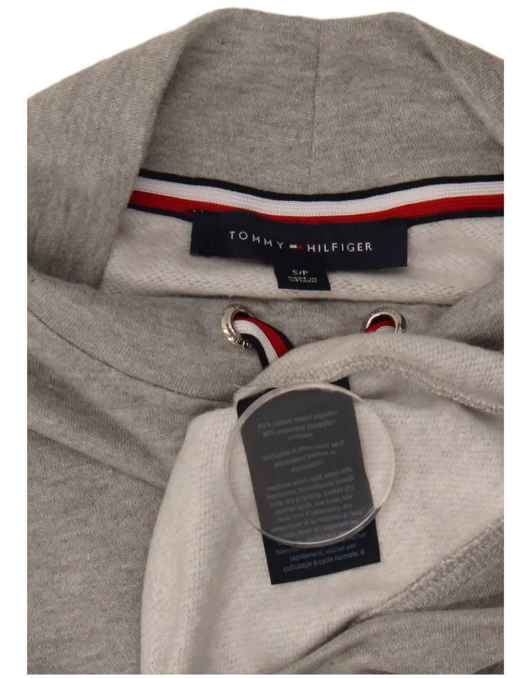 Suéter Tommy Hilfiger feminino cropped oversized Reino Unido 10 pequeno cinza
