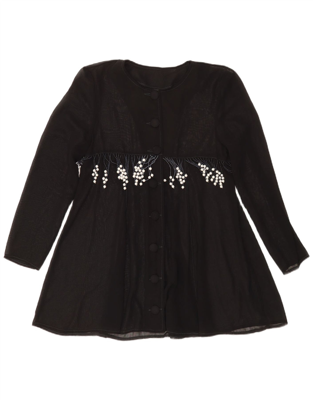 Blusa feminina vintage UK 14 média preta