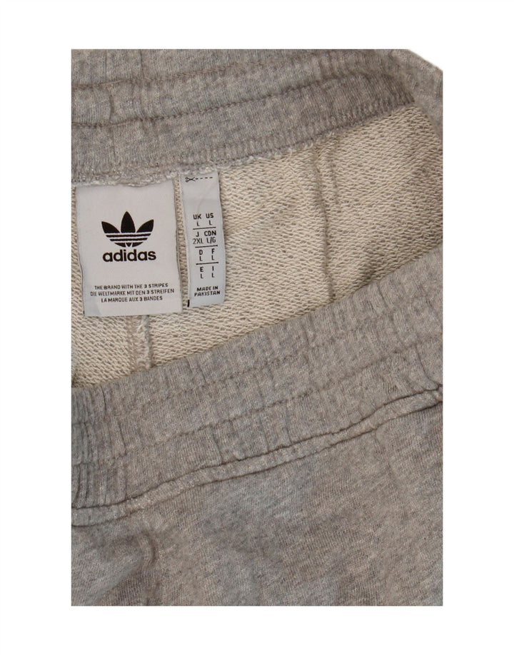 Adidas Mens Cargo Sport Shorts Grande Algodão Cinza