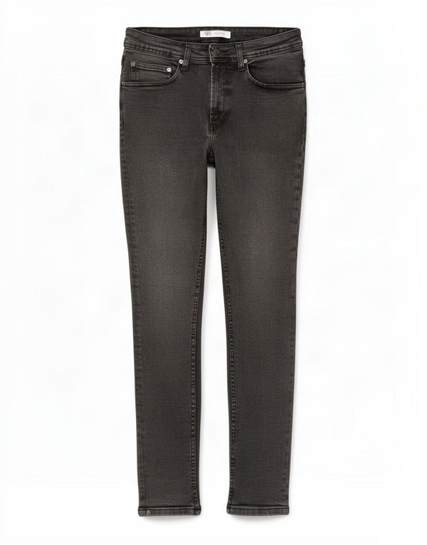 Zara Mens Slim Jeans EU 38 Pequeno W30 L30 Cinza