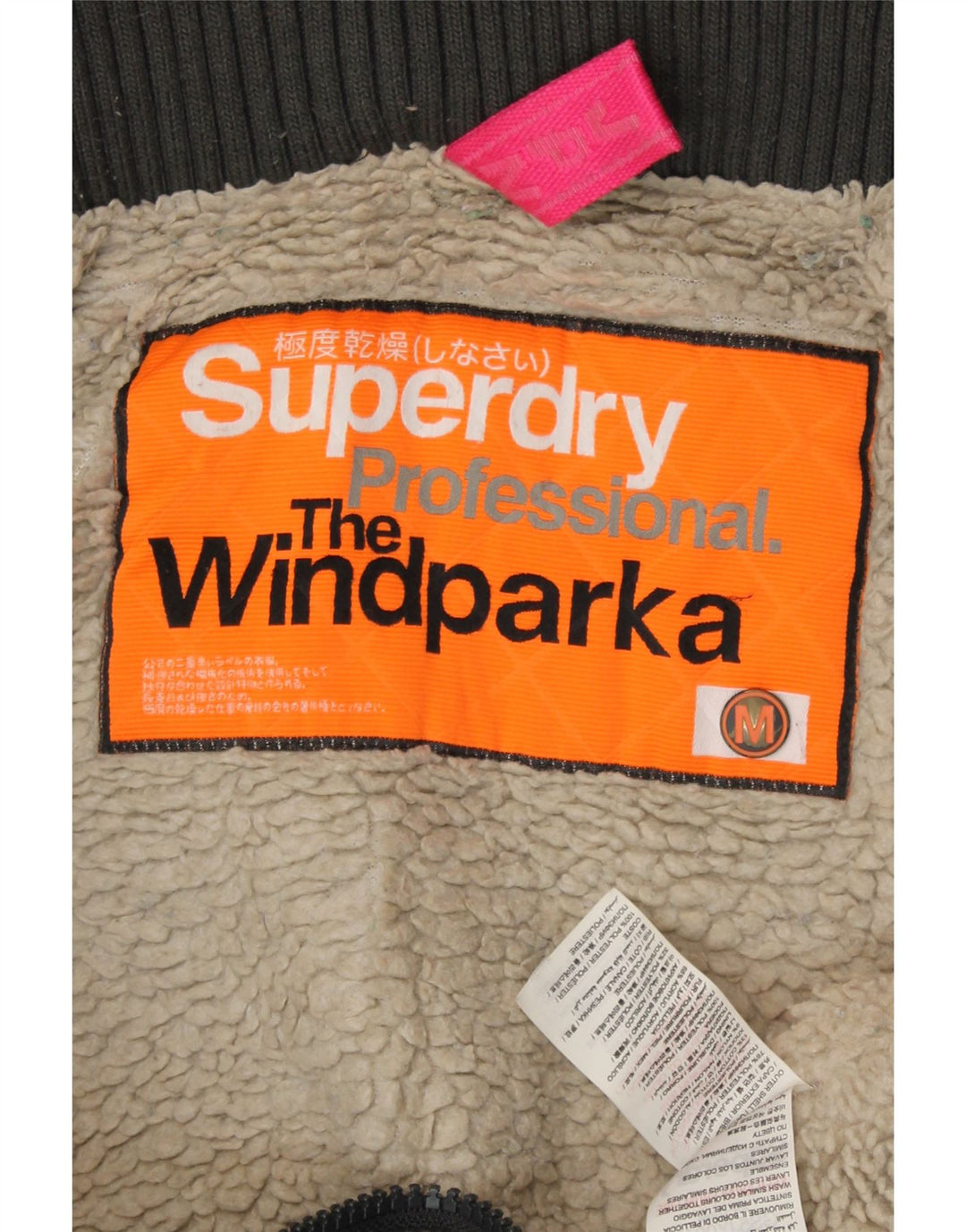 Jaqueta feminina SUPERDRY The windparka Graphic Parka UK 14 cinza médio
