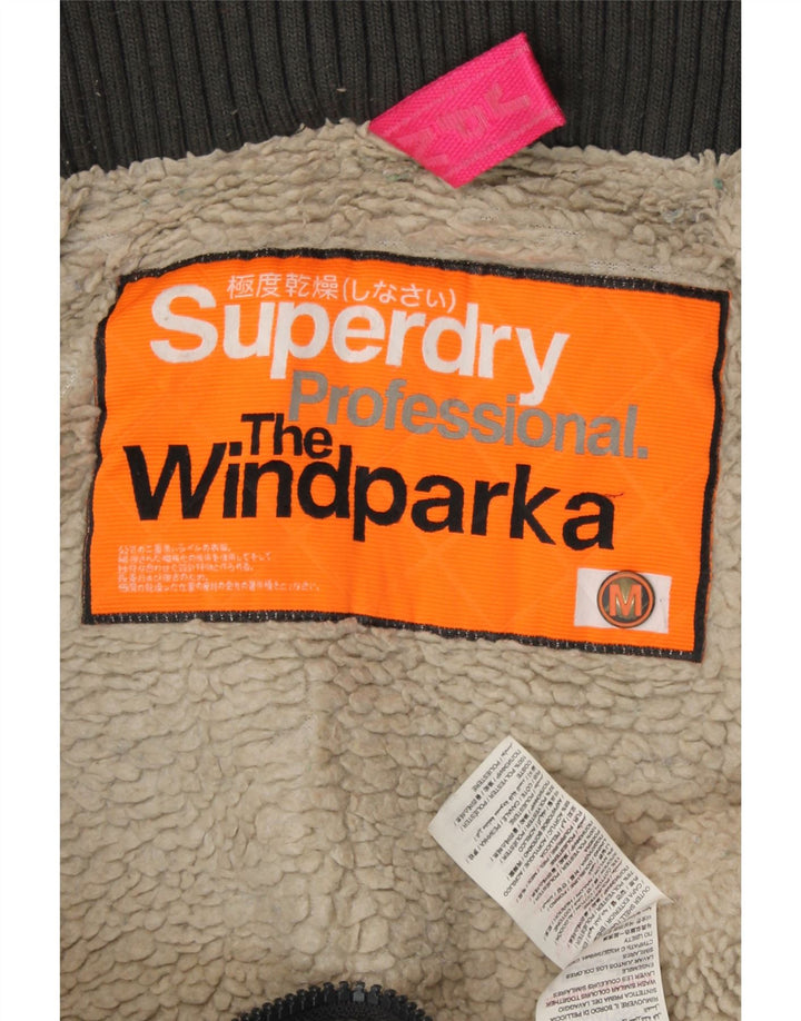 Jaqueta feminina SUPERDRY The windparka Graphic Parka UK 14 cinza médio