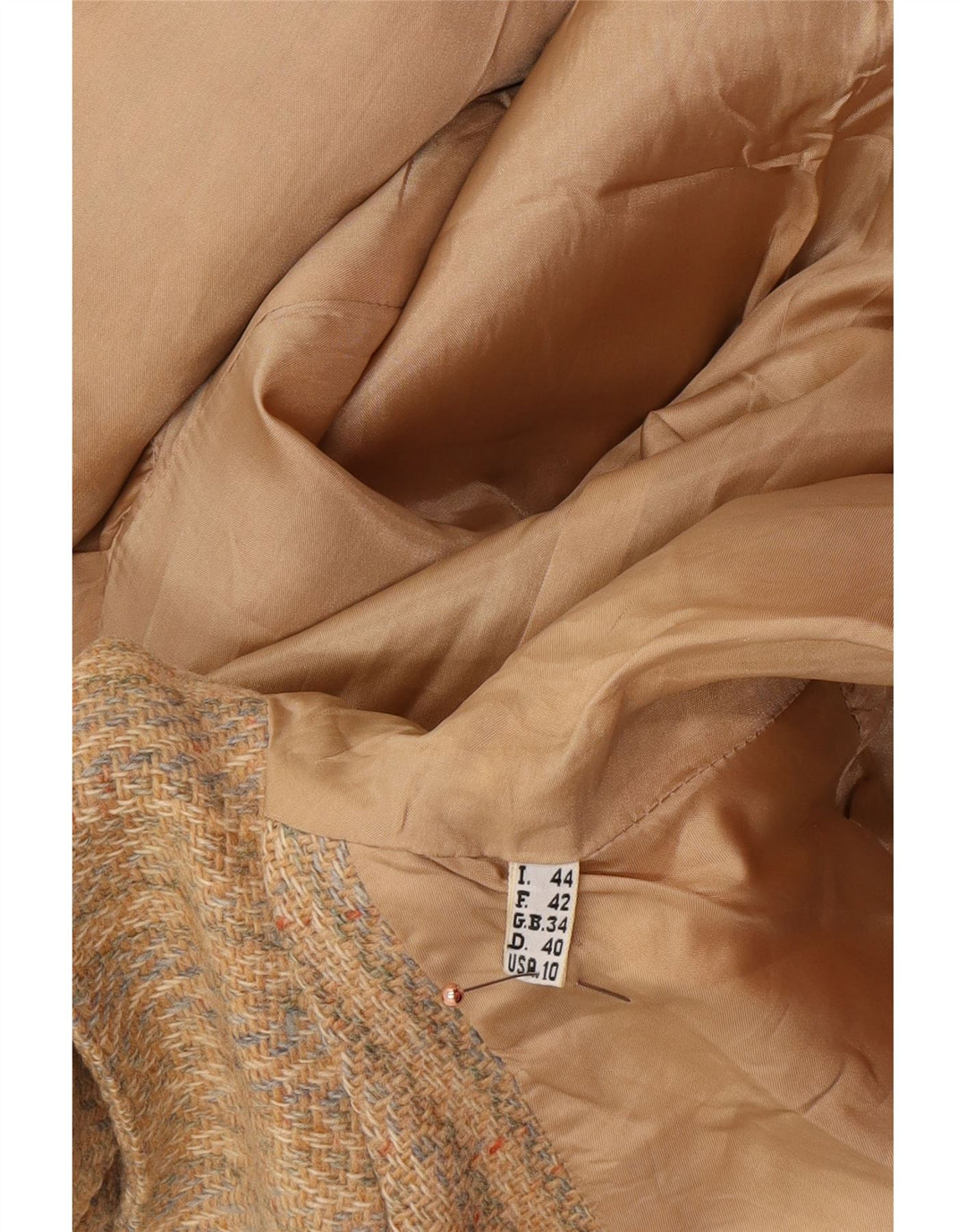 Jaqueta blazer feminina FENDI com 2 botões IT 44 médio bege listrado clássico