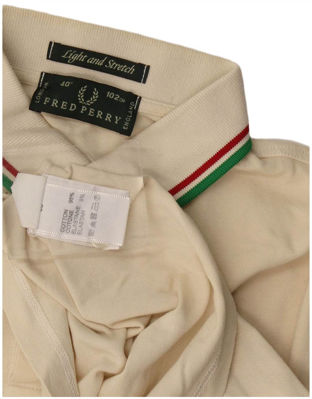 Camisa polo masculina Fred Perry algodão bege médio