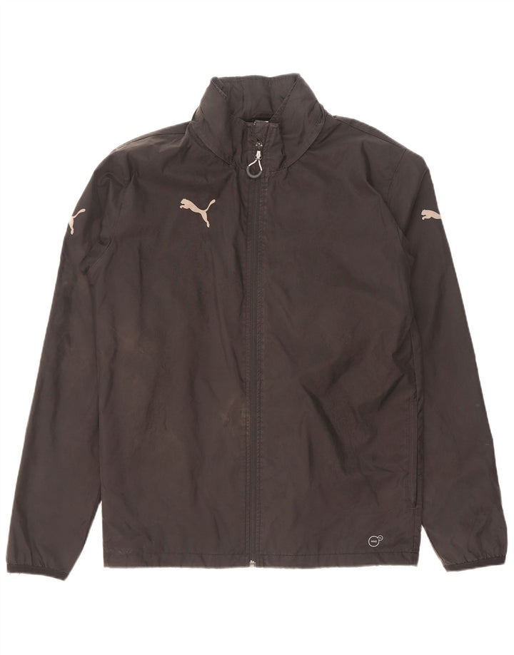 Jaqueta de chuva masculina Puma com capuz UK 36 pequena preta nylon