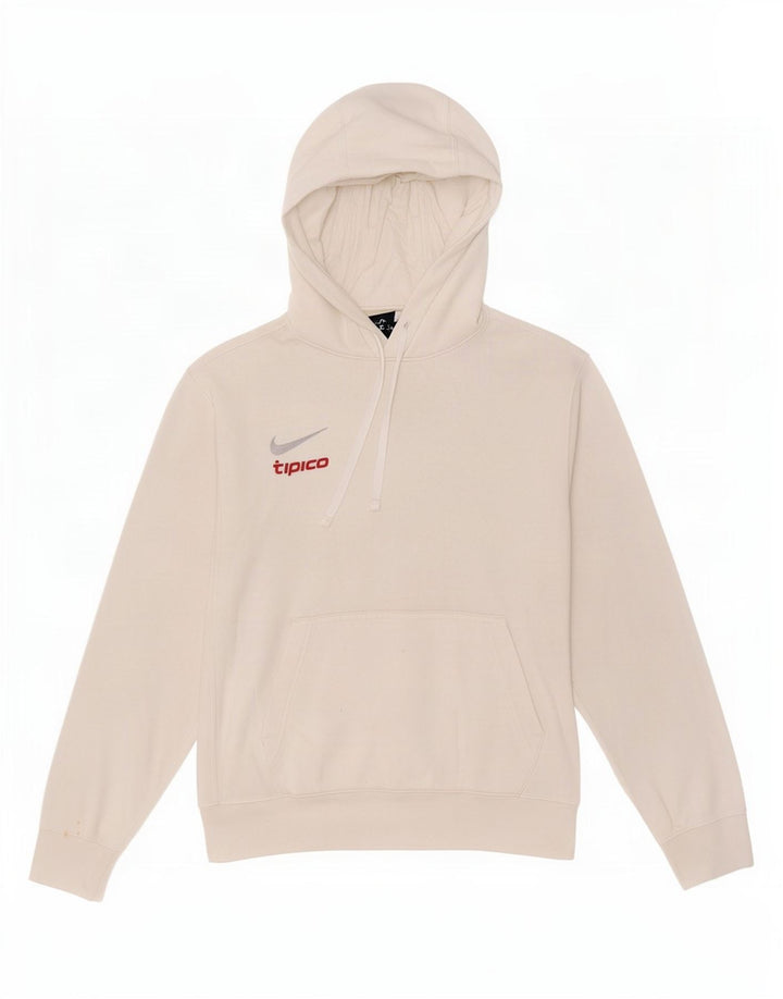Nike Mens Hoodie Jumper Médio Algodão Branco