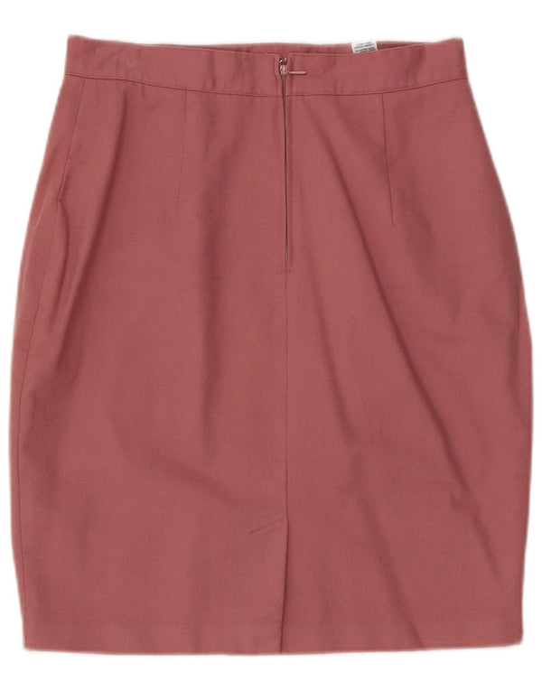Saia lápis feminina de cintura alta Benetton IT 48 XL W30 lã rosa