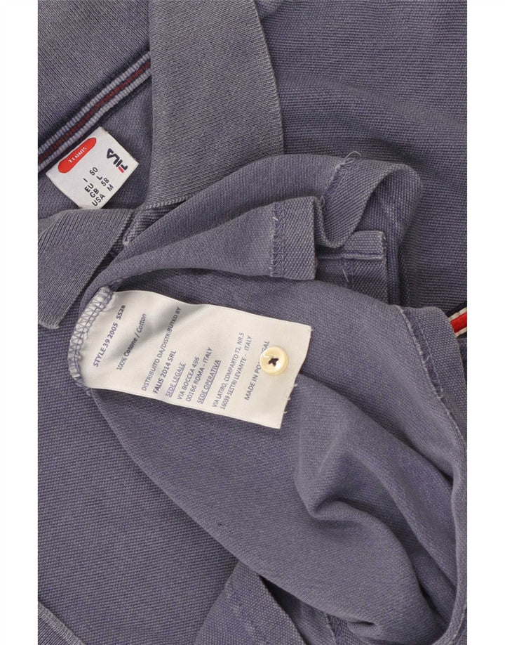 Camisa polo masculina Fila IT 58 algodão azul médio