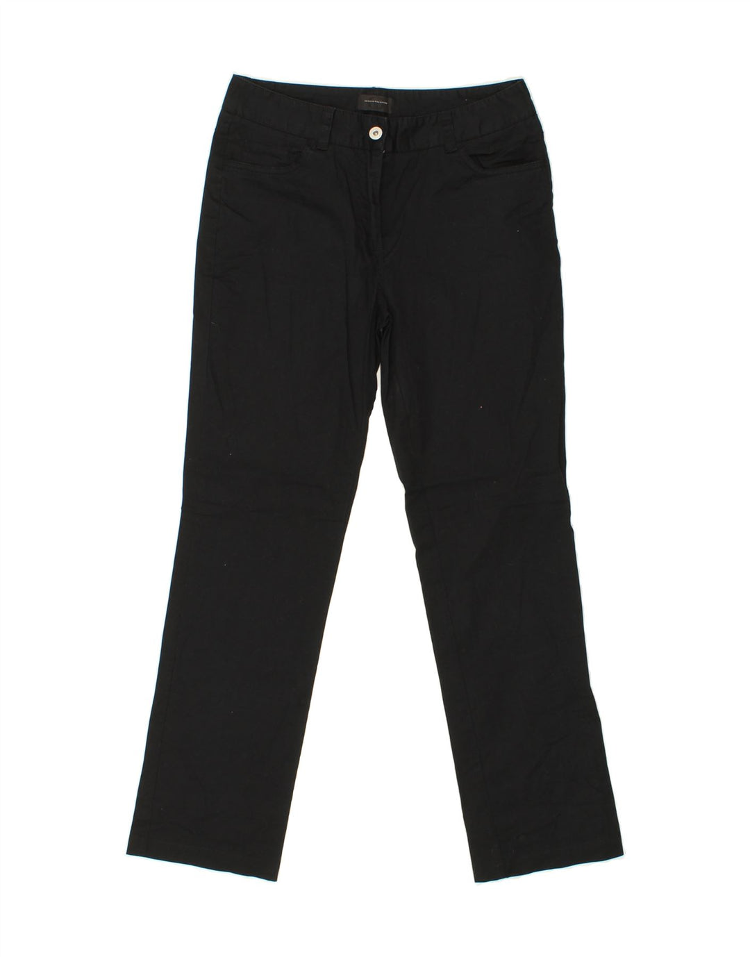 SERGIO TACCHINI Womens Straight Casual Trousers W27 L30 Black Cotton Vintage Sergio Tacchini and Second-Hand Sergio Tacchini from Messina Hembry 