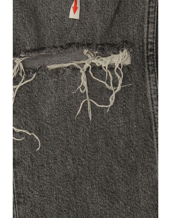 Calça jeans reta feminina Zara EU 38 pequena W28 L27 algodão cinza