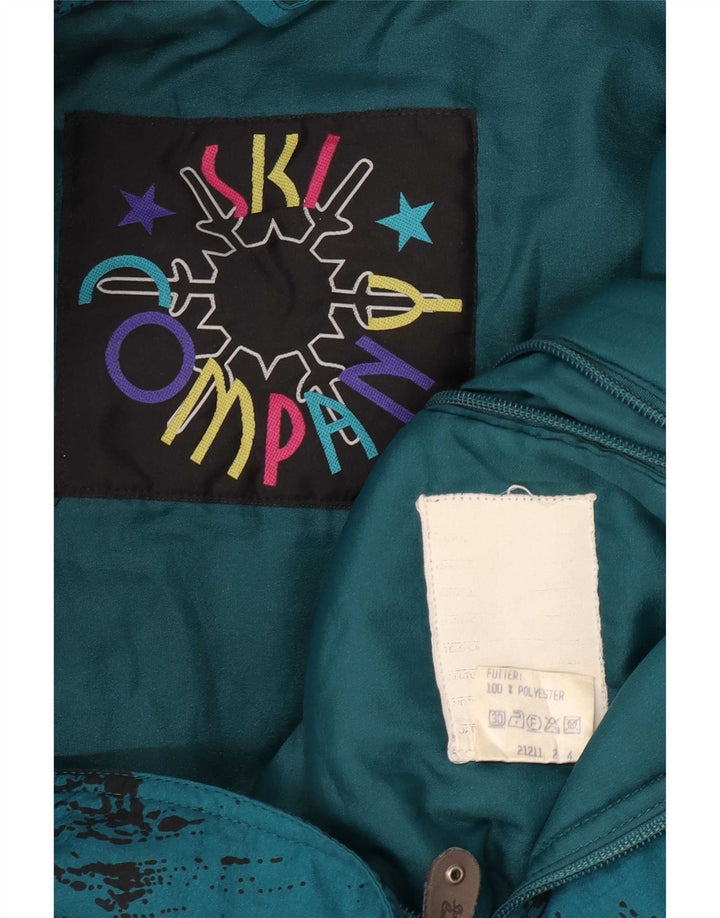 Macacão de esqui masculino vintage IT 50 médio azul tie dye poliamida