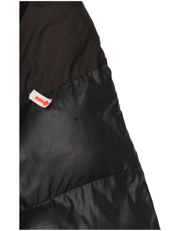 Jaqueta acolchoada com capuz feminina ADIDAS UK 16 grande preto colorblock poliéster